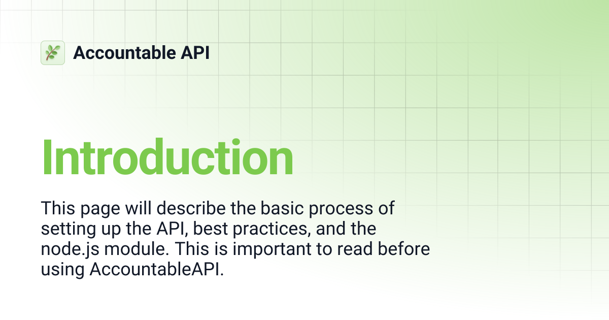 Introduction | Accountable API